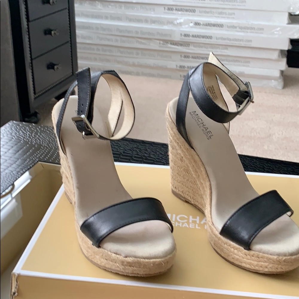 Michael Kors wedge sandals.